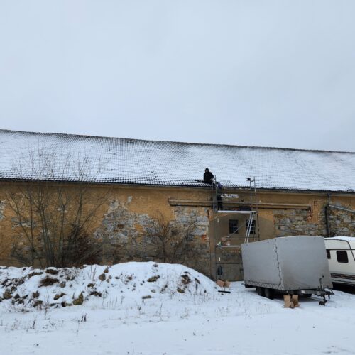 Start: Gerüstaufbau