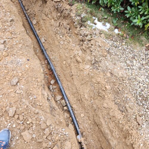 Kabelverlegung bis zum Keller des Schlosses