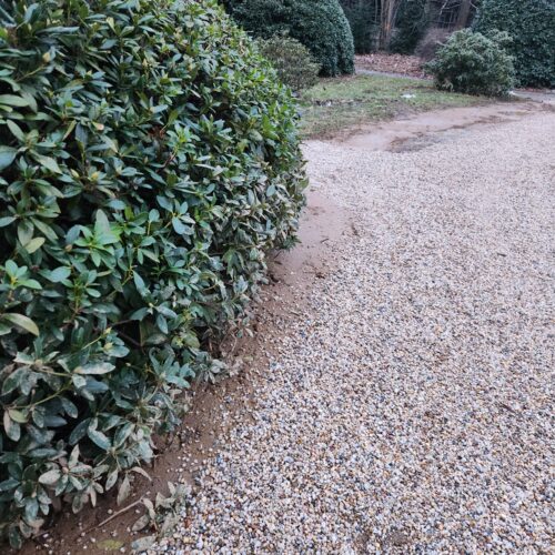 Herstellen des Ursprungszustandes mit neuem Kies